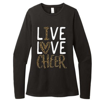 Live Love Cheer Girl Cheerleading Cheerleader Womens CVC Long Sleeve Shirt