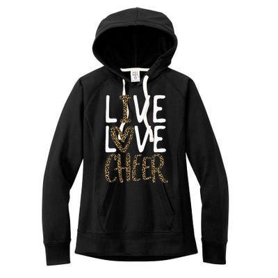 Live Love Cheer Girl Cheerleading Cheerleader Women's Fleece Hoodie