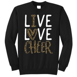 Live Love Cheer Girl Cheerleading Cheerleader Tall Sweatshirt