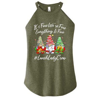 Lunch Lady Crew Everything Is Fine Christmas Gnomie Women's Perfect Tri Rocker Tank