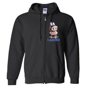 Labubu Lover Cute Labubu Party Meme Full Zip Hoodie