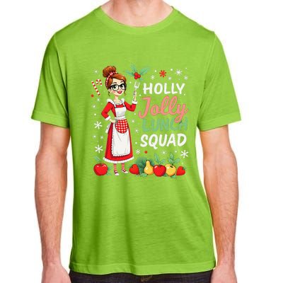 Lunch Lady Christmas Woman Funny Jolly Lunch Squad Funny Adult ChromaSoft Performance T-Shirt