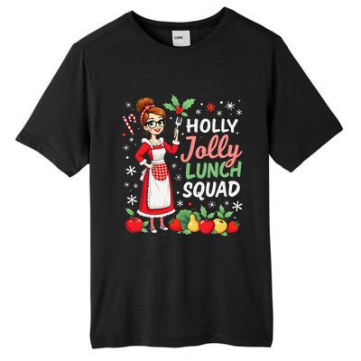 Lunch Lady Christmas Woman Funny Jolly Lunch Squad Funny Tall Fusion ChromaSoft Performance T-Shirt