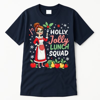 Lunch Lady Christmas Woman Funny Jolly Lunch Squad Funny Tall T-Shirt