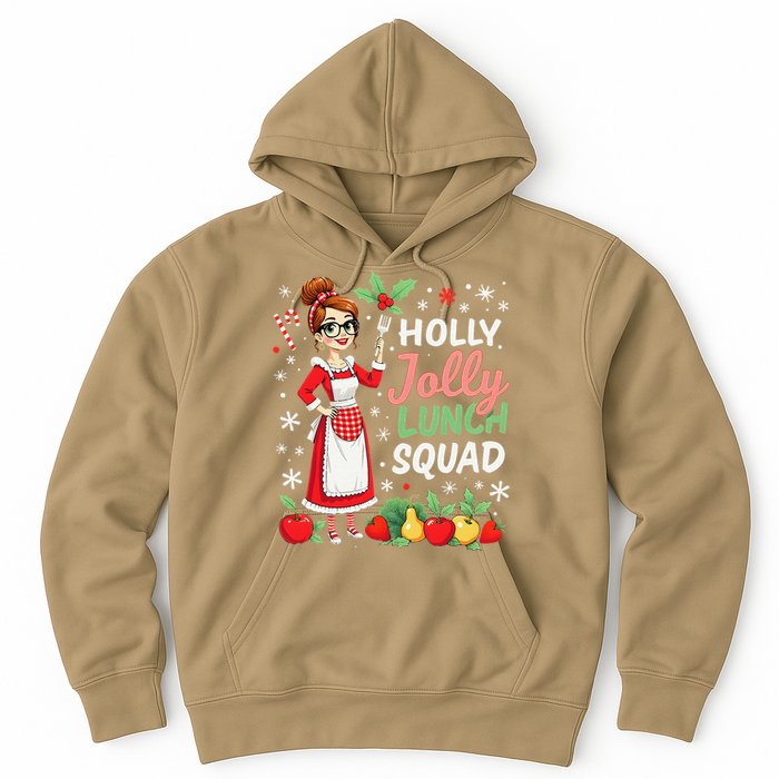 Lunch Lady Christmas Woman Funny Jolly Lunch Squad Funny Hoodie