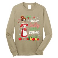 Lunch Lady Christmas Woman Funny Jolly Lunch Squad Funny Long Sleeve Shirt