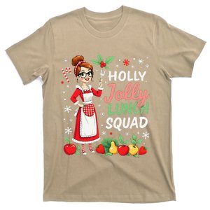 Lunch Lady Christmas Woman Funny Jolly Lunch Squad Funny T-Shirt