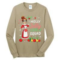 Lunch Lady Christmas Woman Funny Jolly Lunch Squad Funny Tall Long Sleeve T-Shirt