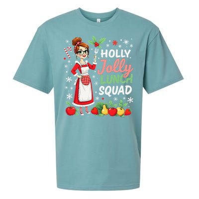 Lunch Lady Christmas Woman Funny Jolly Lunch Squad Funny Sueded Cloud Jersey T-Shirt