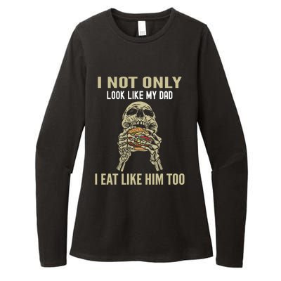 Look Like Dad Eat Like Dad Father Son Family Resemblance Gift Womens CVC Long Sleeve Shirt