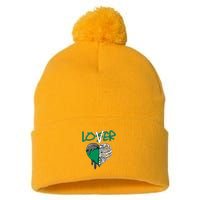 Loser Lover Dripping Heart Pine Green 3s Pom Pom 12in Knit Beanie