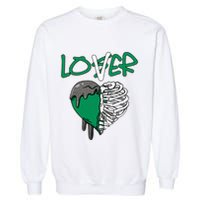 Loser Lover Dripping Heart Pine Green 3s Garment-Dyed Sweatshirt
