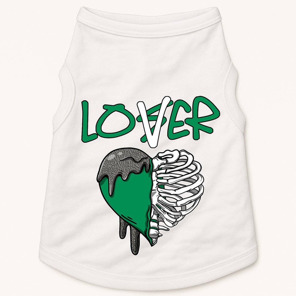 Loser Lover Dripping Heart Pine Green 3s Doggie Tank