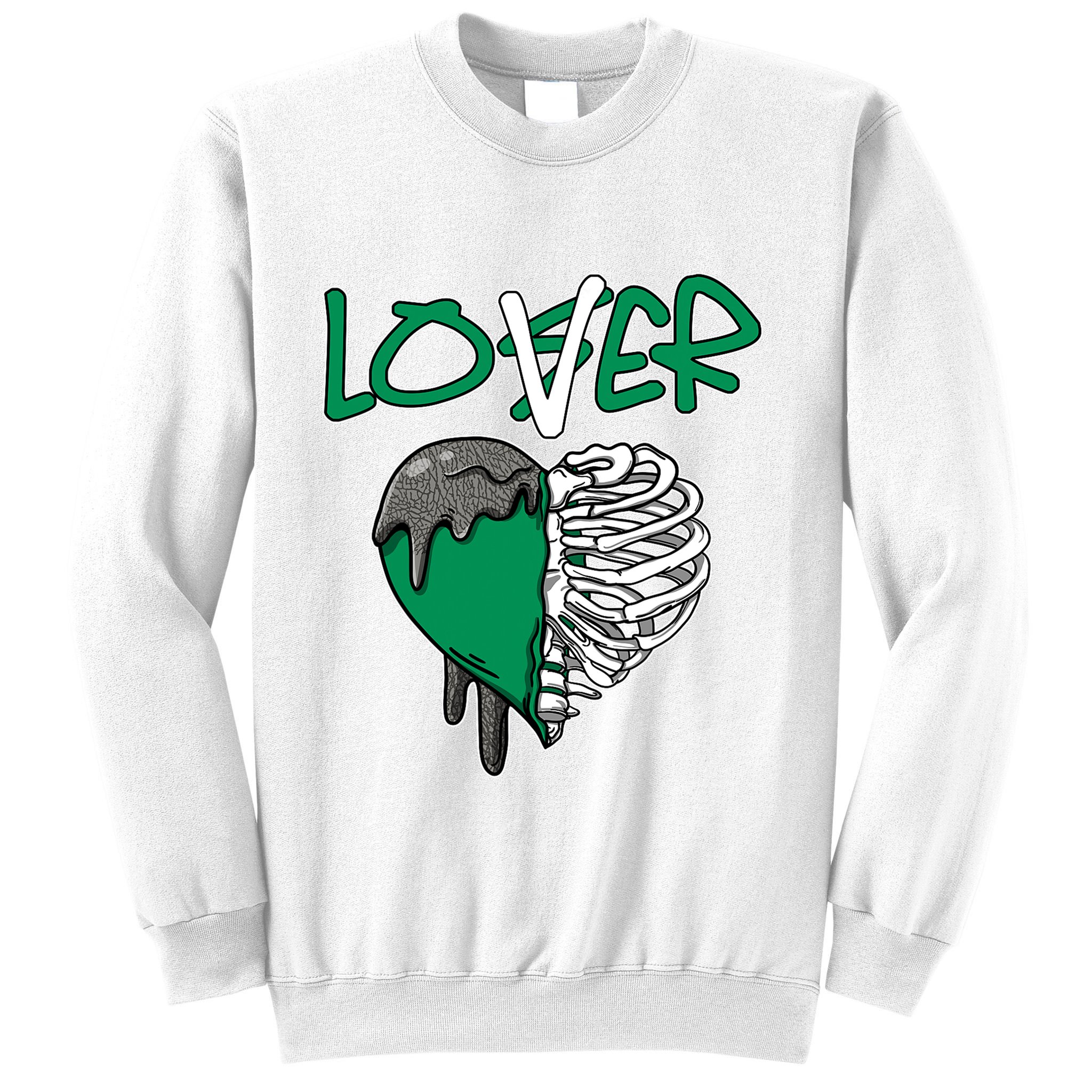 Loser Lover Dripping Heart Pine Green 3s Sweatshirt