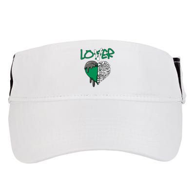 Loser Lover Dripping Heart Pine Green 3s Adult Drive Performance Visor