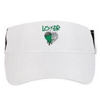 Loser Lover Dripping Heart Pine Green 3s Adult Drive Performance Visor