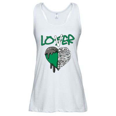 Loser Lover Dripping Heart Pine Green 3s Ladies Essential Flowy Tank