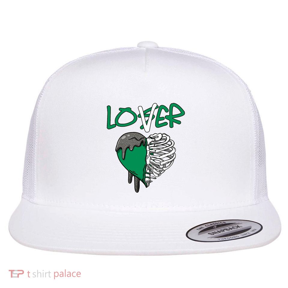 Loser Lover Dripping Heart Pine Green 3s Flatbill Hat