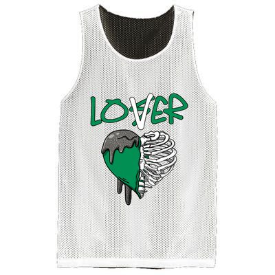 Loser Lover Dripping Heart Pine Green 3s Mesh Reversible Basketball Jersey Tank