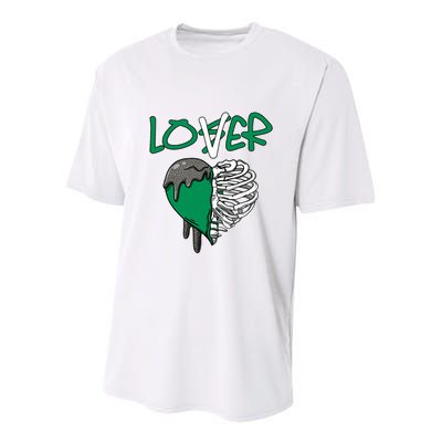 Loser Lover Dripping Heart Pine Green 3s Youth Performance Sprint T-Shirt