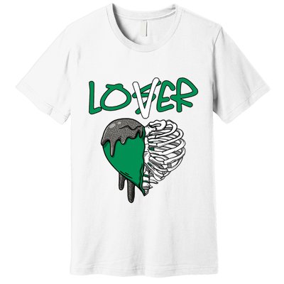 Loser Lover Dripping Heart Pine Green 3s Premium T-Shirt