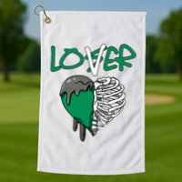 Loser Lover Dripping Heart Pine Green 3s Golf Towel