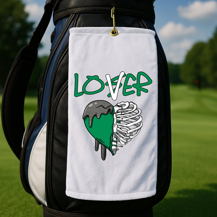 Loser Lover Dripping Heart Pine Green 3s Golf Towel