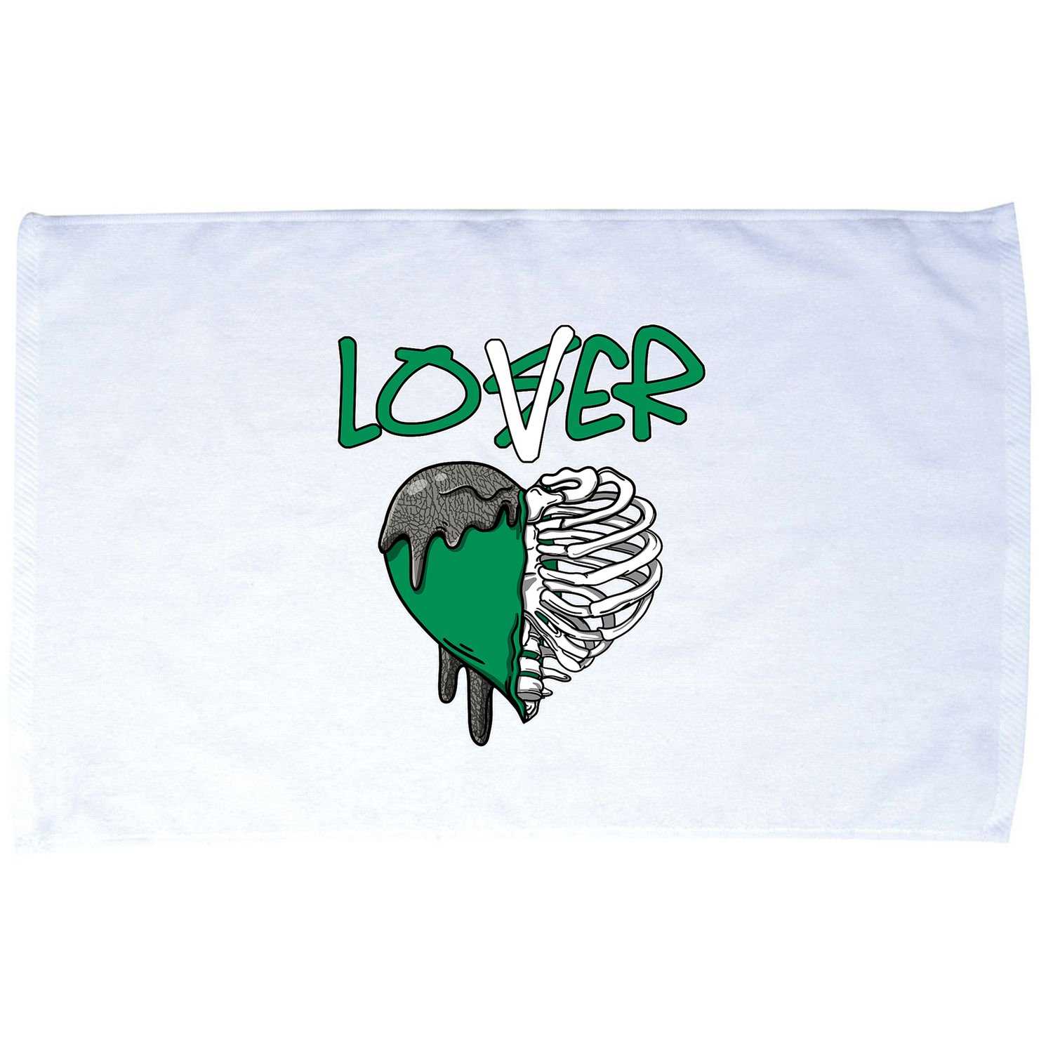 Loser Lover Dripping Heart Pine Green 3s Microfiber Hand Towel