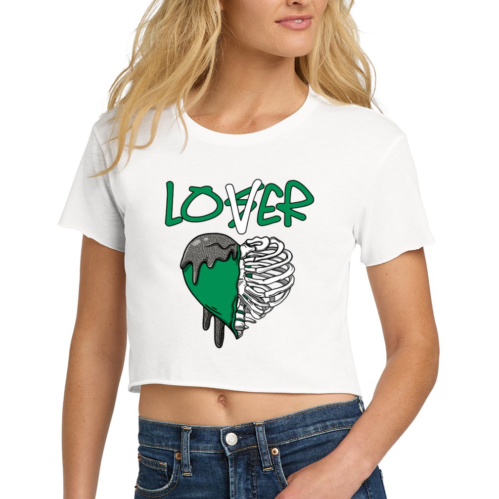 Loser Lover Dripping Heart Pine Green 3s Crop Top