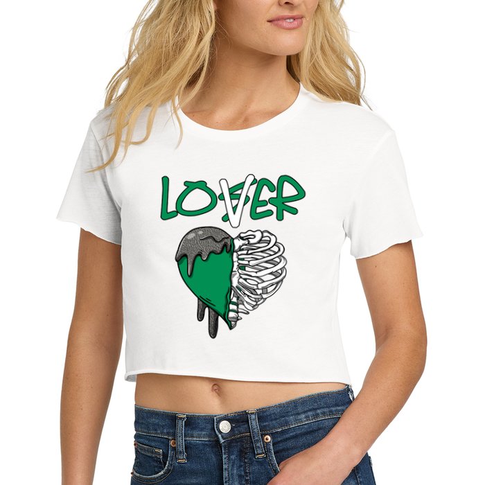 Loser Lover Dripping Heart Pine Green 3s Crop Top