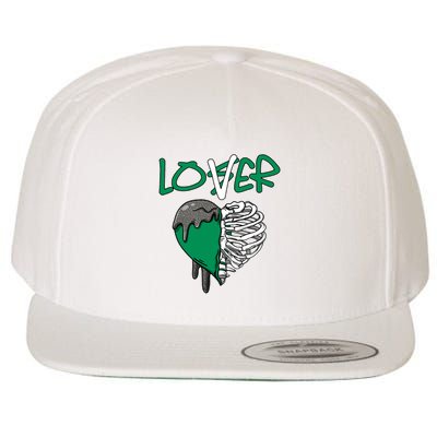 Loser Lover Dripping Heart Pine Green 3s Wool Snapback Cap