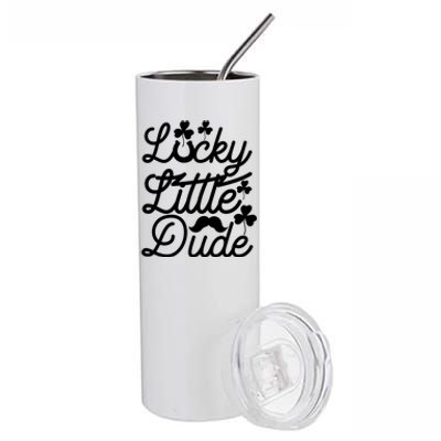 Lucky Little Dude Funny Graphic St Patricks Day Funny Gift Funny Gift Stainless Steel Tumbler