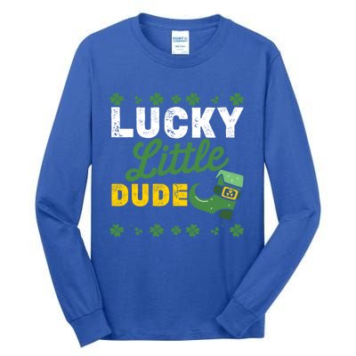 Lucky Little Dude Funny St Patricks Day Gift Tall Long Sleeve T-Shirt