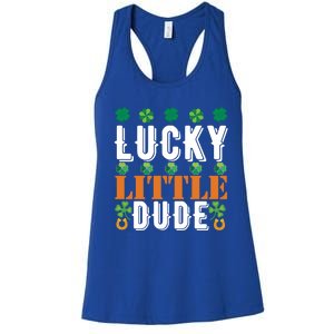 Lucky Little Dude Funny St Patrick' Day Gift Women's Racerback Tank