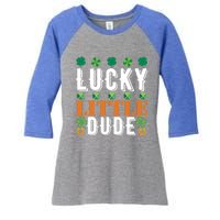 Lucky Little Dude Funny St Patrick' Day Gift Women's Tri-Blend 3/4-Sleeve Raglan Shirt