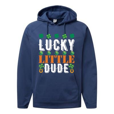 Lucky Little Dude Funny St Patrick' Day Gift Performance Fleece Hoodie