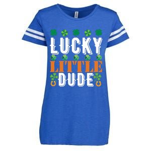 Lucky Little Dude Funny St Patrick' Day Gift Enza Ladies Jersey Football T-Shirt