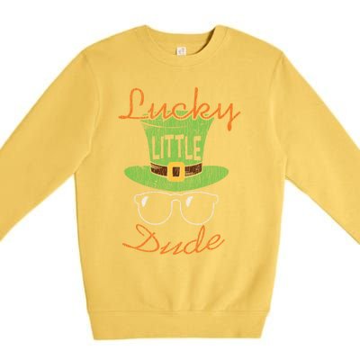 Lucky Little Dude St Patrick's Day Matching Gift Funny Gift Premium Crewneck Sweatshirt