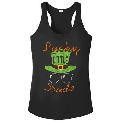 Lucky Little Dude St Patrick's Day Matching Gift Funny Gift Ladies PosiCharge Competitor Racerback Tank