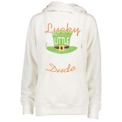 Lucky Little Dude St Patrick's Day Matching Gift Funny Gift Womens Funnel Neck Pullover Hood