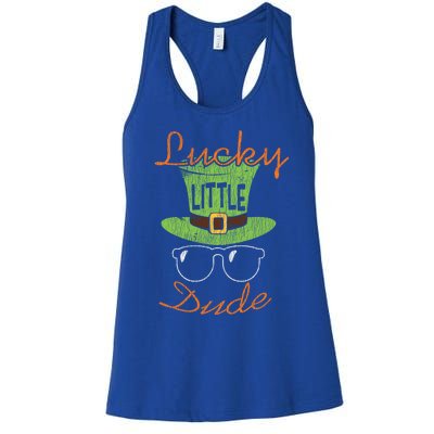 Lucky Little Dude St Patrick's Day Matching Gift Funny Gift Women's Racerback Tank