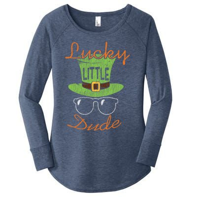 Lucky Little Dude St Patrick's Day Matching Gift Funny Gift Women's Perfect Tri Tunic Long Sleeve Shirt