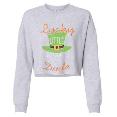 Lucky Little Dude St Patrick's Day Matching Gift Funny Gift Cropped Pullover Crew