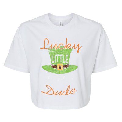 Lucky Little Dude St Patrick's Day Matching Gift Funny Gift Bella+Canvas Jersey Crop Tee