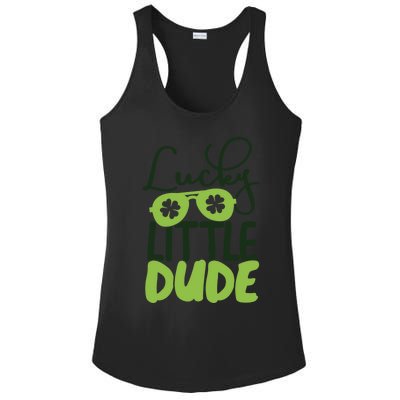 Lucky Little Dude St Patrick's Day Gift Ladies PosiCharge Competitor Racerback Tank