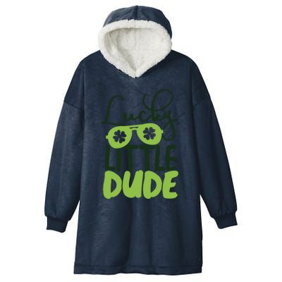 Lucky Little Dude St Patrick's Day Gift Hooded Wearable Blanket