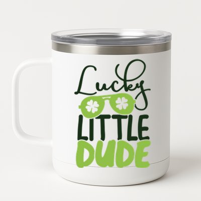 Lucky Little Dude St Patrick's Day Gift 12 oz Stainless Steel Tumbler Cup