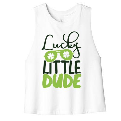 Lucky Little Dude St Patrick's Day Gift Women's Racerback Cropped Tank