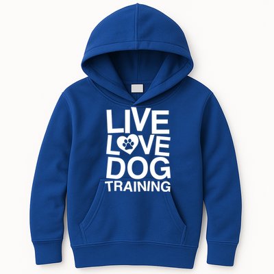 Live Love Dog Training Funny Service Dog Trainer Gift Kids Hoodie