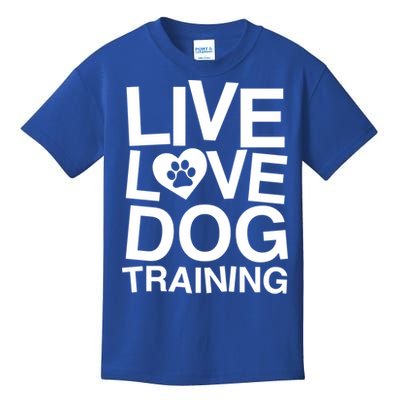 Live Love Dog Training Funny Service Dog Trainer Gift Kids T-Shirt